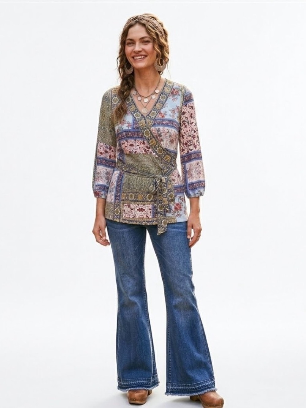 JM Collection Floral Blouse Size‎ Medium
